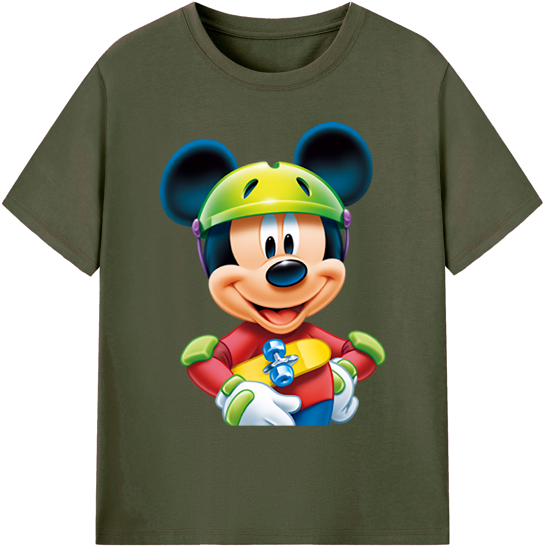 ミッキーマウス Mickey Mouse 綿100％ メンズ半袖Tシャツ｜肌触りやわらか＆通気性
